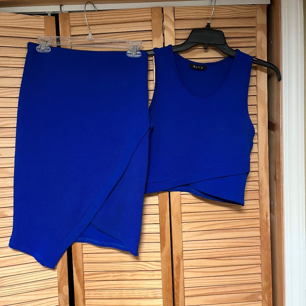 Two Piece Bodycon Midi Dress